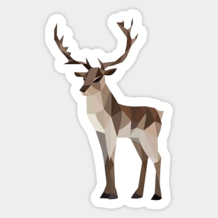 Geometric Reindeer Sticker